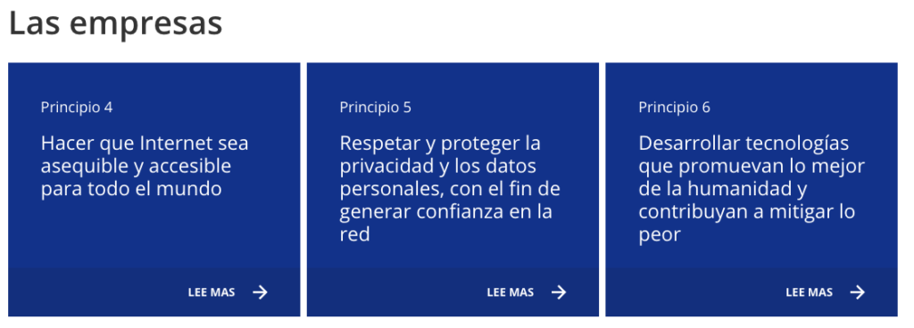 Contrato para la Web - Las empresas