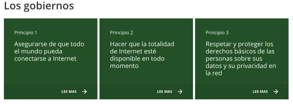 Contrato para la Web - Los gobiernos
